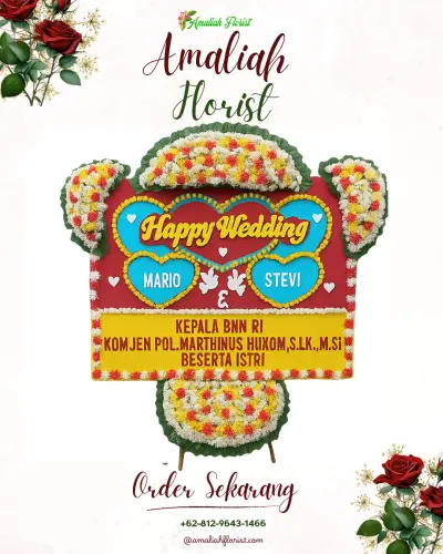 Karangan Papan Bunga Pernikahan di Krandon Lor